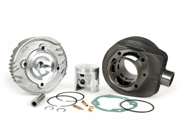Cylinder Malossi Sport Cast Iron177cc 3 Transfer Ports, 57mm Stroke, Single Exhaust Port