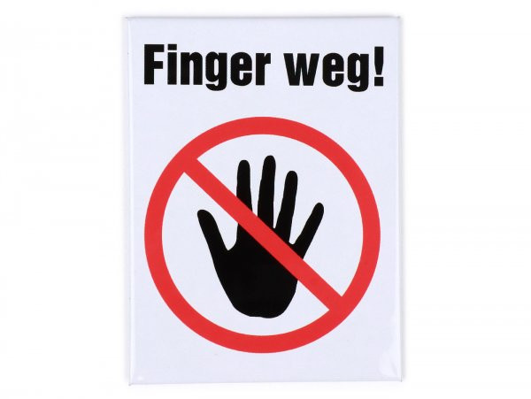 Magnet Nostalgic Art "finger Weg!"  6x8cm