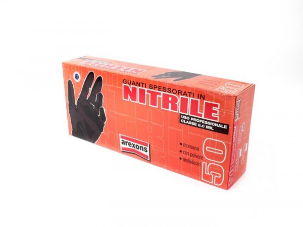 Mechaniker Handschoenen -arexons Nitril Extra Stark- Zwart - 50 Stuks - M