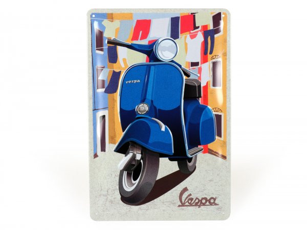 Reklameschild -nostalgic Art- Vespa "italian LaunDRy", 20x30cm