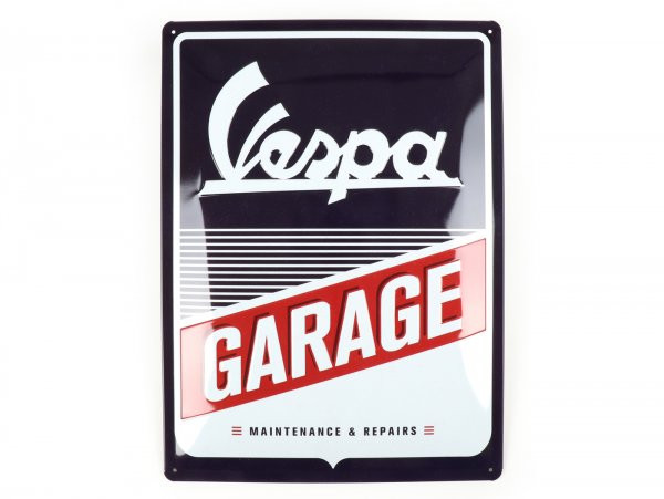 Reklameschild -nostalgic Art- Vespa "garage", 30x40cm
