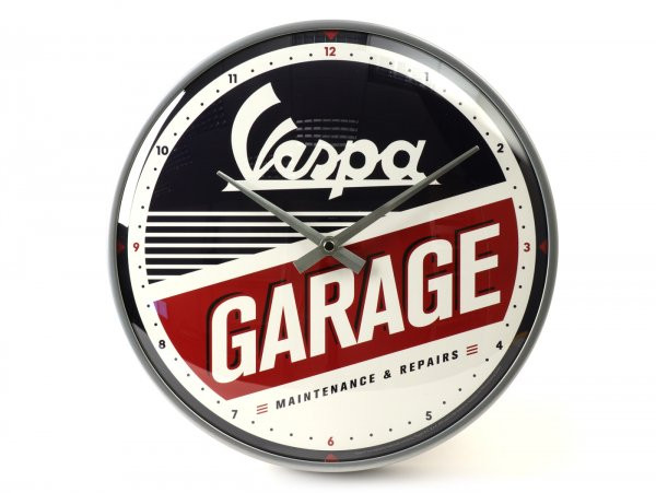 Wanduhr Rond -vespa Ø=31cm- "garage"