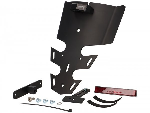 Licence Plate Holder And Licence Plate Illumination Mizu Vespa Gts 125300 Hpe Keyless From 2023  Black Powdercoated