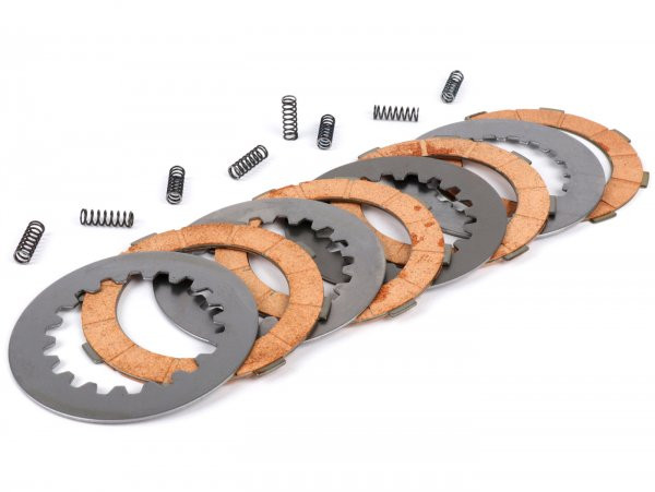 Clutch Friction Plate Set Polini Vespa Cosa2 4 Friction Plates (incl. Steel Plates And Springs)