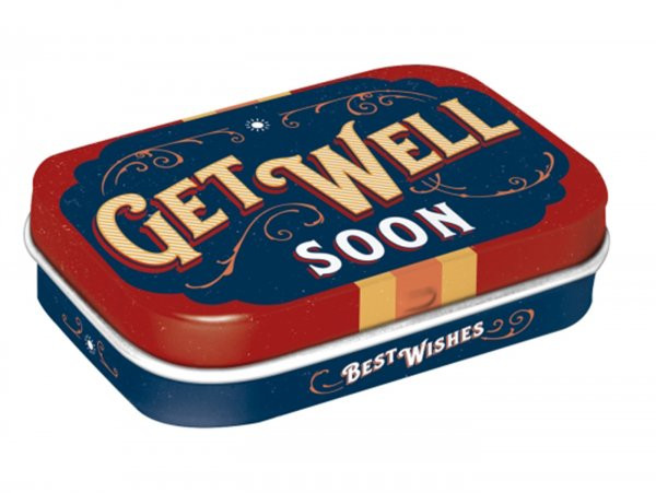 Pillbox Nostalgic Art "get Well Soon"  4x6x2cm
