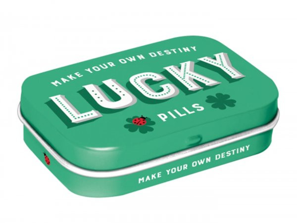 Pillbox Nostalgic Art "lucky Pills"  4x6x2cm