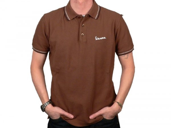 Poloshirt Men Vespa Brown  S