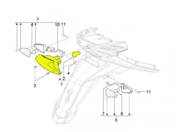 Taillight Piaggio