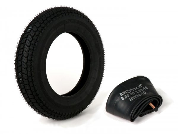 Tyre Incl. Tube BGM Classic, Vespa 3.50  10 Inch Tt 59p (reinforced)  For Tube Rims Only