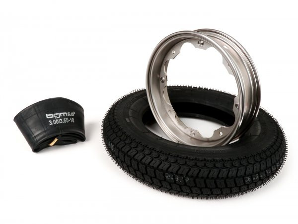 Wheel BGM Classic, Lambretta 3.50  10 Inch Tt 59p (reinforced)  Wheel Rim 2.1510 Stainless Steel