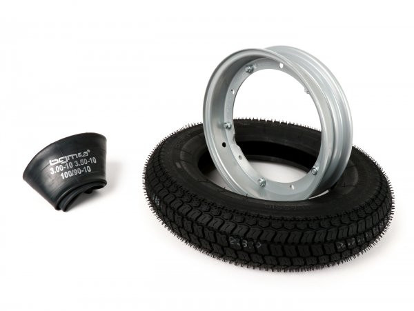 Wheel BGM Classic, Vespa 3.50  10 Inch Tt 59p (reinforced)  Wheel Rim 2.1010 Grey