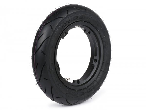 Wheel Assembly (tyre Mounted On Rim Ready To Drive) Heidenau K80sr, Tubeless, Vespa Smallframe V50, Pv, Et3, Pk 3.00  10 Inch Tl 50m (reinforced)  Wheel Assemblyrim BGM Pro 2.1010 Aluminium Black