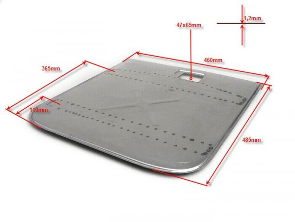 Floor Board Short Ricambio Rapido, Premium  Without Hole For Brake Pedal