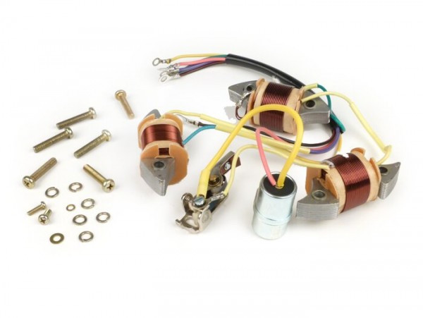 Reparatieset Grondplaat Ontsteking Oem Kwaliteit (spulen, Kondensator, Kontakt, Kabelsatz)  (modelle Zonder Accu)