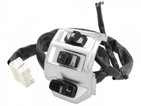 Switch Unit, Matt Chrome, Left Piaggio Vespa Primavera 50 (zapc53200)