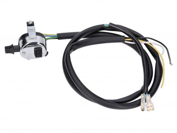 Switch Assembly Chromed 3 Functions Universal W/ Cable 101 Octane For Moped