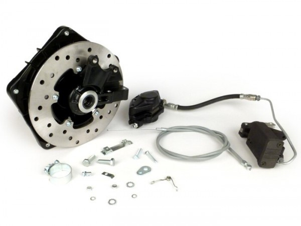 Disc Brake Set Grimeca Classic Nt Ø=16mm Vespa Px (till 1982)  Semi Hydraulic  Black
