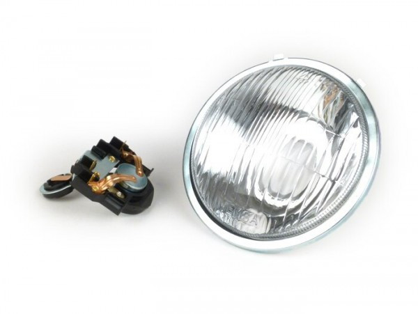 Koplamp Oem Kwaliteit, Ø=115/120mm (glas/außen)  Met Scheinwerferstecker