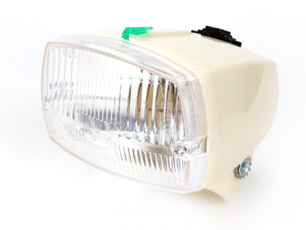 Headlamp Siem Piaggio Ciao P Grey With Dgm Approval Mark