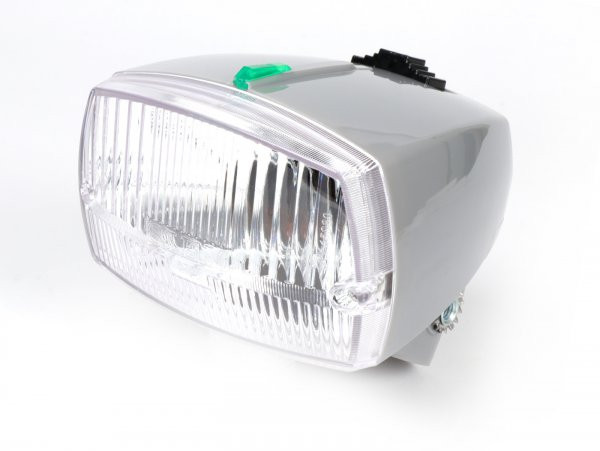 Headlamp Siem Piaggio Ciao P Grey With Dgm Approval Mark
