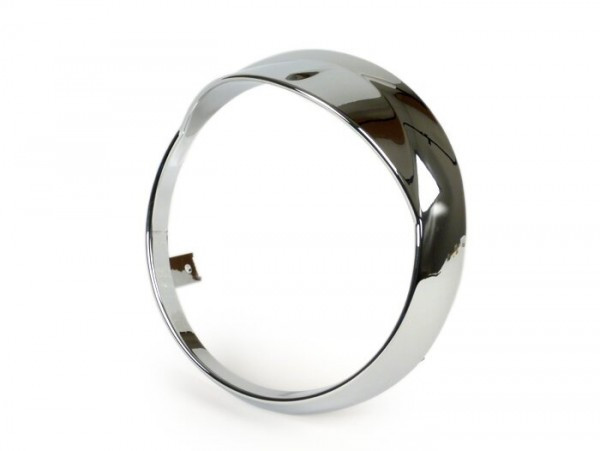 Headlight Rim With Visor Moto Nostra Vespa Primavera (2013-)  Chrome