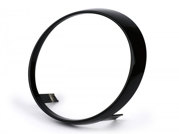 Headlight Rim, Gloss Black Piaggio