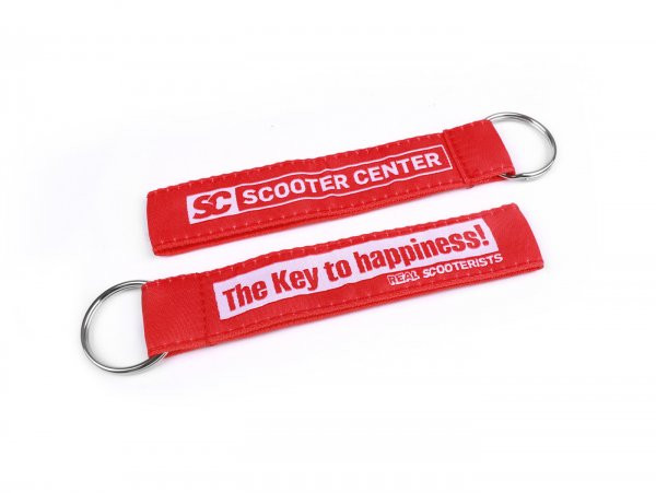 Key Ring Scooter Center Key To Happiness  Red