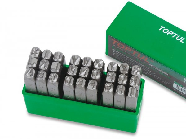 Punch Stamps, Punch Numbers Toptul, 5mm Letters Az