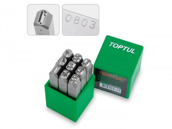 Punch Stamps, Punch Numbers Toptul, 5mm Numbers 09