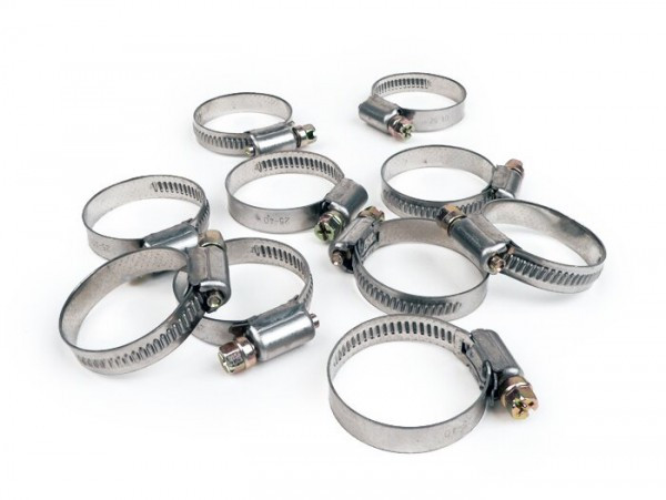 Hose Clamp Set Universal 2540mm  Band Width = 9mm  10 Pcs