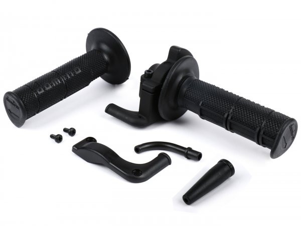 Quick Action Throttle Grip Polini Ø=22mm Horizontal Black
