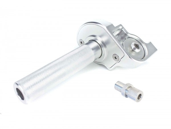 Quick Action Throttle Grip Scooter & Service Cnc Aluminium  Anodised Silver