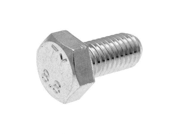 Hex Cap Screws / Tap Bolts 101 Octane Din933 M8x16 Full Thread Zinc Plated Steel (50 Pcs)