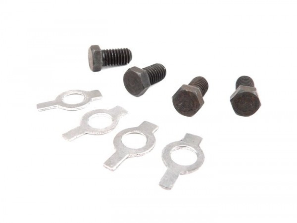 Bolt Set M6 (spanner Size 8) Incl. Locking Plates For Fan Wheel/pole Wheel Oem Quality