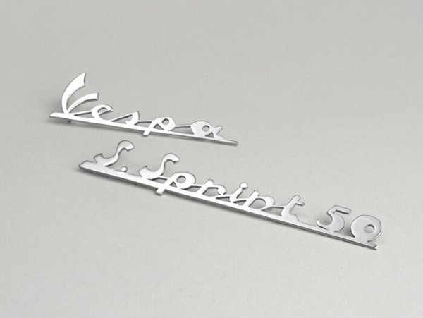Schriftzug Beenschild + Frame achter vespa Vespa S. Sprint 50  Vespa Ss50 (tot Bj. 1967)
