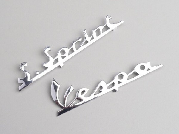 Schriftzug Beenschild + Frame achter vespa Vespa S. Sprint 90  Vespa Ss90 (tot Bj. 1965)