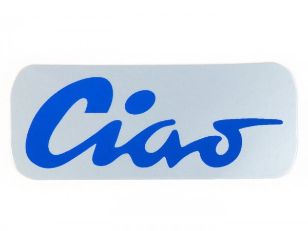 Tank Logo Ciao Aluminium, Blue Piaggio Ciao