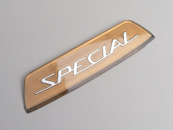 Rear Badge Lambretta Special  Lis 150 (05.1965  09.1965)  Gold