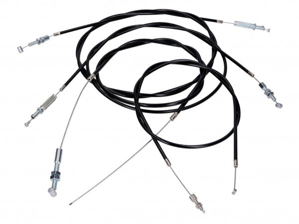 Cable Set W/ Throttle Cable, Front And Rear Brake Cable, Clutch Cable 101 Octane For Puch Maxi E50