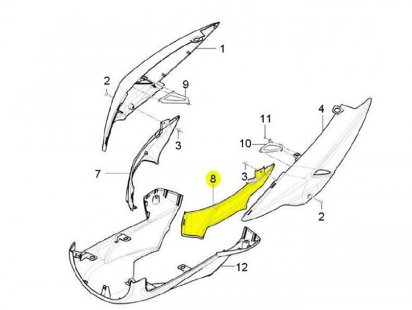 Center Side Panel Lhs Piaggio