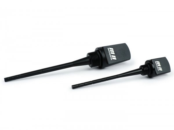 Set Oil Filler Caps With Dipstick, Engine Oil + Gearbox Oil Moto Nostra, Cnc, Black Mat