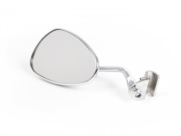 Mirror Far Clip On Chrome Universal  Trapezförmig  Left
