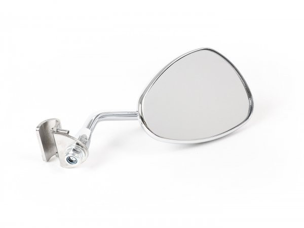 Mirror Far Clip On Chrome Universal  Trapezförmig  Right
