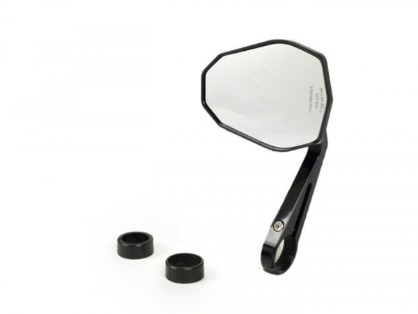 Mirror Highsider Victory, Handle Bar Ends Alloy Black Anodised  Emarked