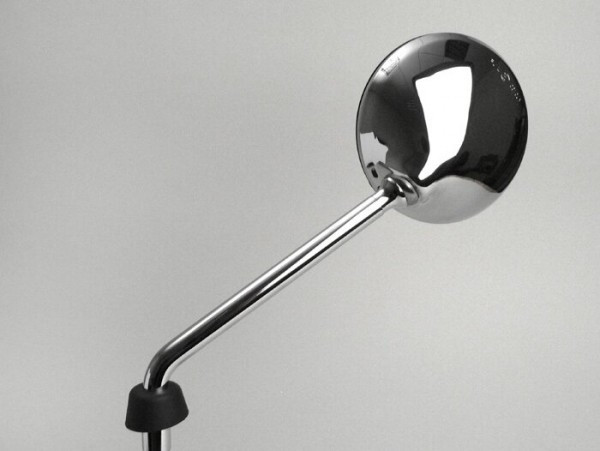 Mirror Piaggio, Chrome, M8x1.25 Righthand Thread, Lhs