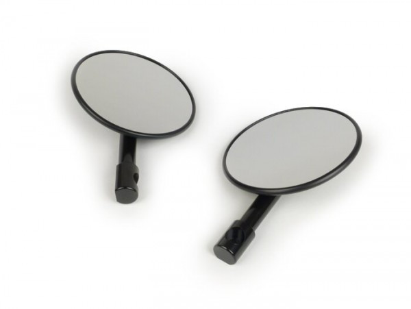 Mirror Set Cnc Handle Bar Ends Ø=100mm  Black