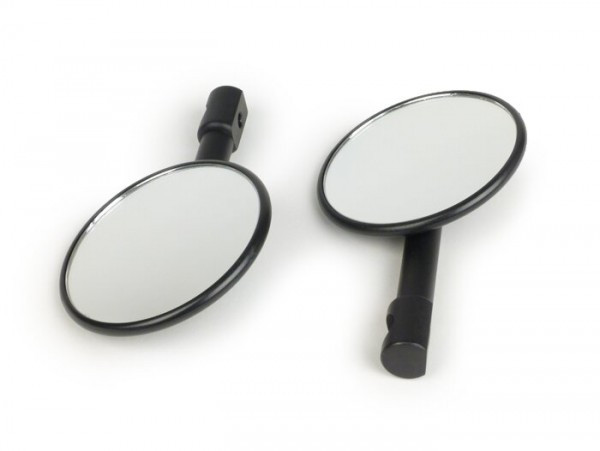 Mirror Set Cnc Handle Bar Ends  Black