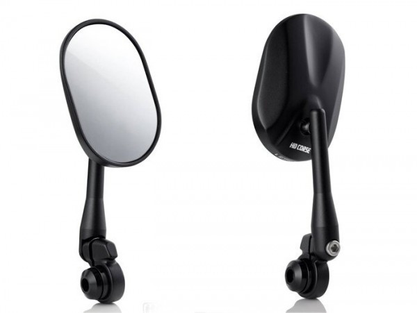 Pair Of Mirrors Hd Corse Aluminium Cnc, Handlebar Ends Matt Black