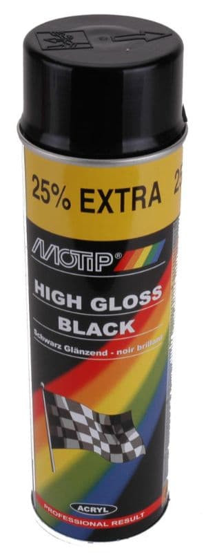 Spuitlak Motip Glans Zwart (500Ml)