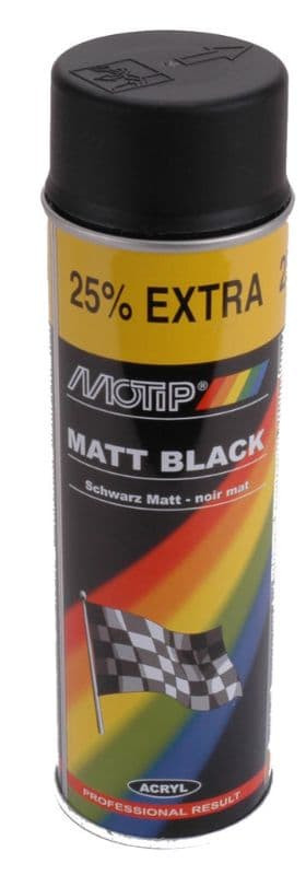 Spuitlak Motip Mat Zwart (500Ml)